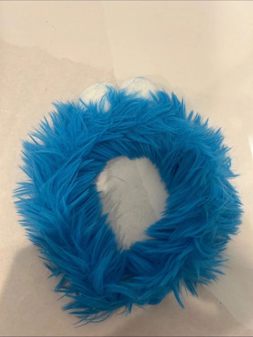 Blue Fuzzy Cookie Monster Headband with Character Eyes new kids one size